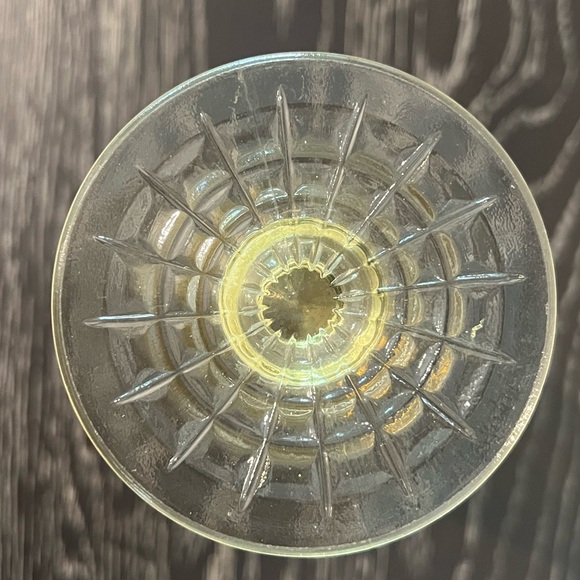 Vintage Vaseline Glass Utility Glass co.? Anchor hocking? Glows - Picture 2 of 6